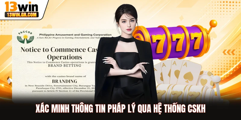 Giấy Phép Hoạt Động 13WIN - Minh Chứng Cho Sự Uy Tín Xác minh thông tin pháp lý qua hệ thống CSKH